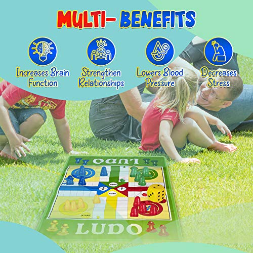 Giant Ludo and Giant Snakes and Ladders Family Traditional Outdoor Game Gift 