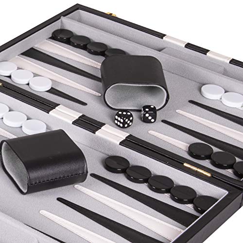 Crazy Games Backgammon Set Classic Small Leather