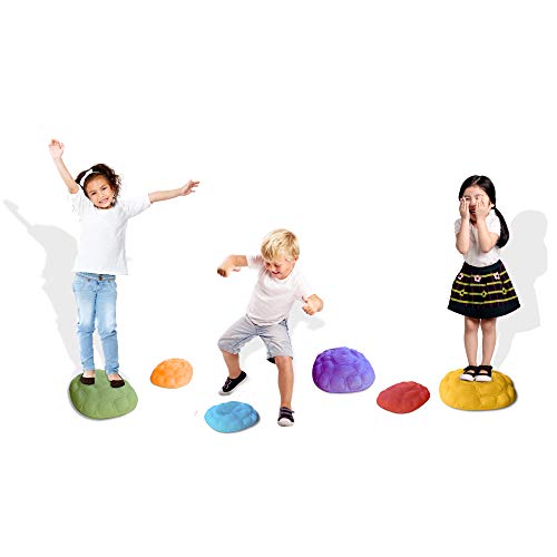 6 x stepping stones outdoor balance game 