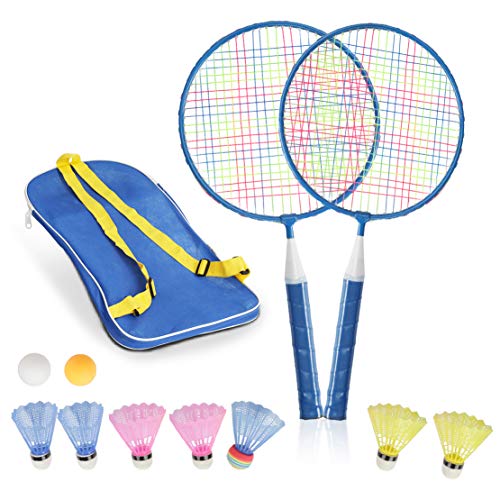 Children Badminton Rackets Sports Kid Outdoor Sports Equipment Kids Sporting Goods Children Badminton Kit 2 Rackets 4 Balls with Bag