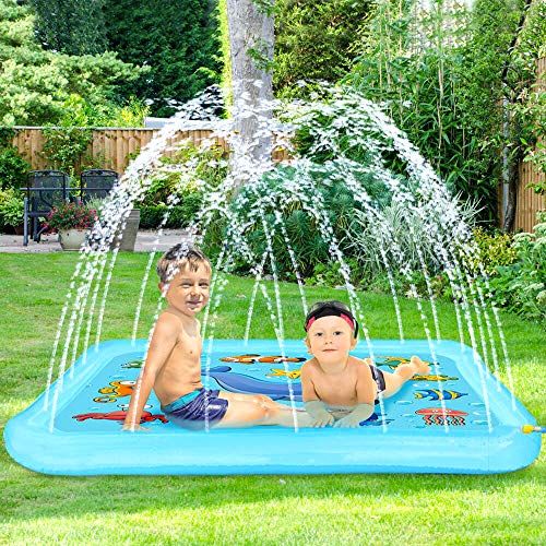 Water Sprinkler for Kids Summer Outdoor Water Toys 67" Wading Pool Splash Pad 